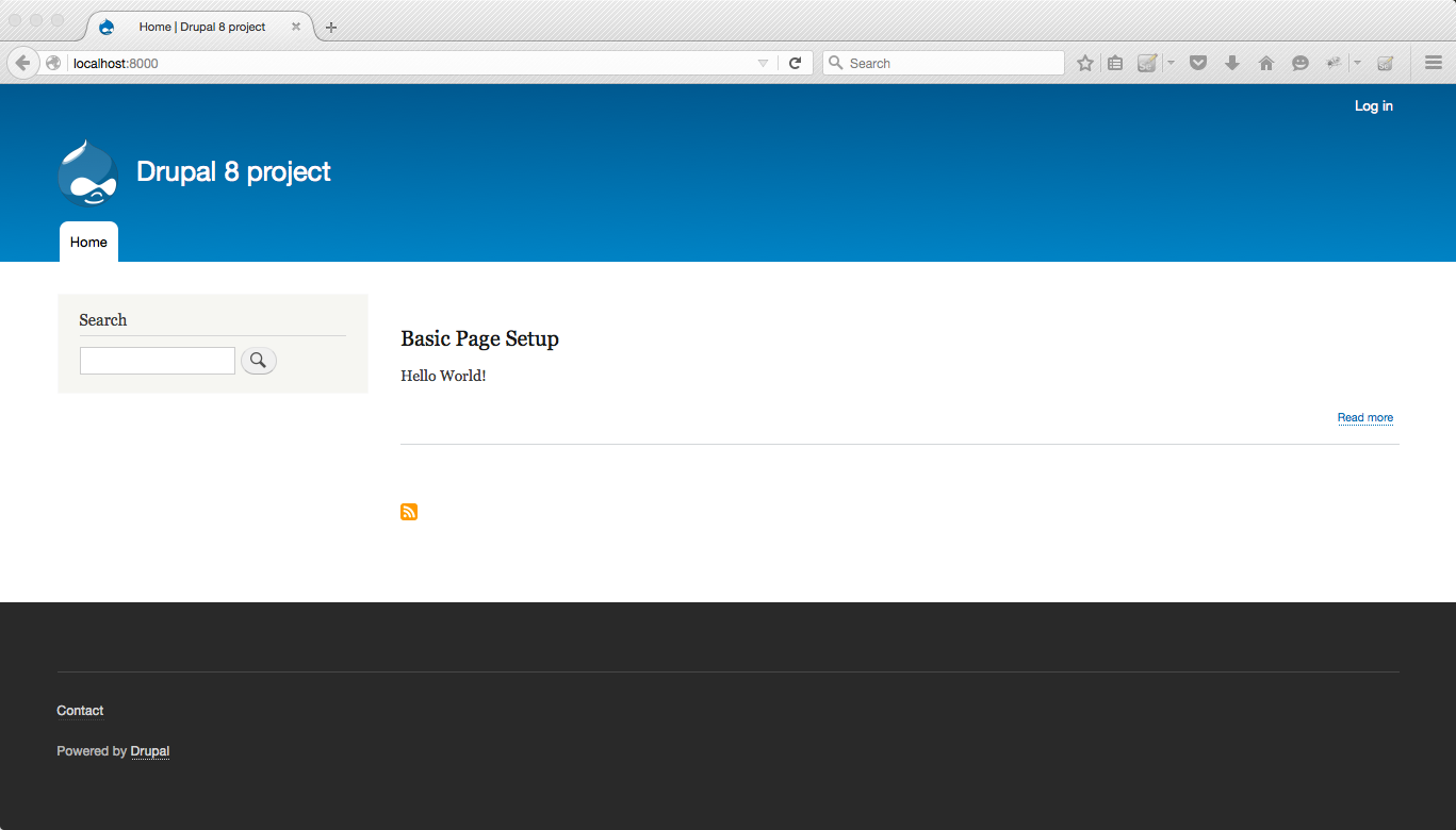 Drupal 8 Basic Screen